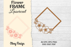 5 Frame Flower Lasercut SVG Bundle 10 - CraftNest - Digital Crafting and Art
