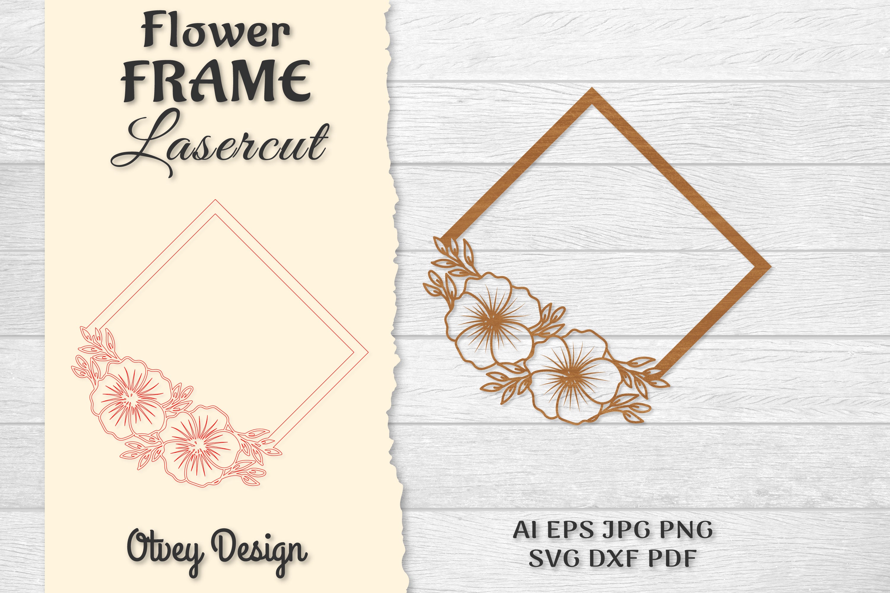 5 Frame Flower Lasercut SVG Bundle 10 - CraftNest - Digital Crafting and Art