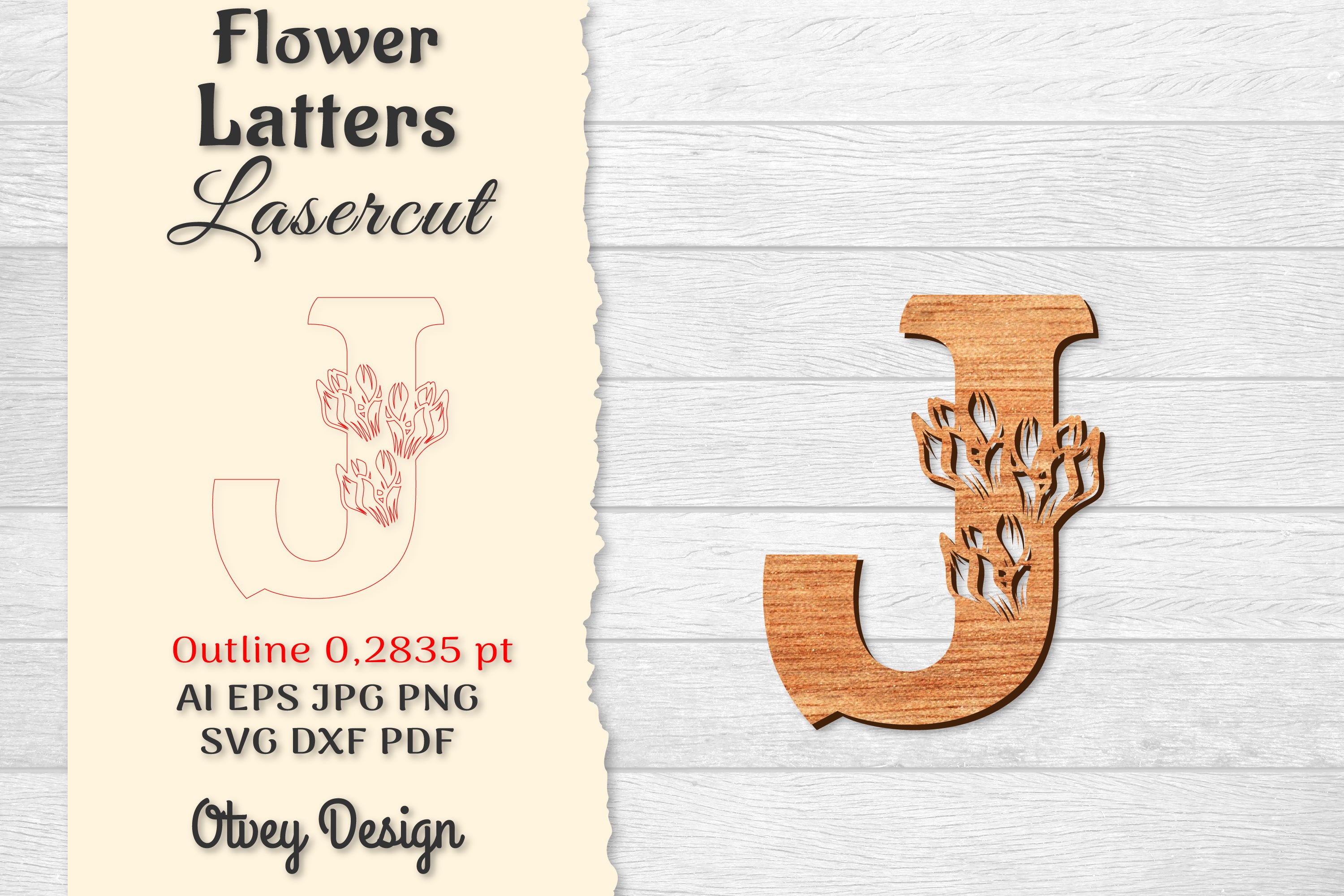 Flower Letters Laser Cut File SVG Bundle 104 - CraftNest - Digital Crafting and Art