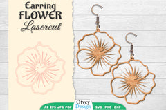 Earring Flower Lasercut SVG Bundle 10 - CraftNest - Digital Crafting and Art