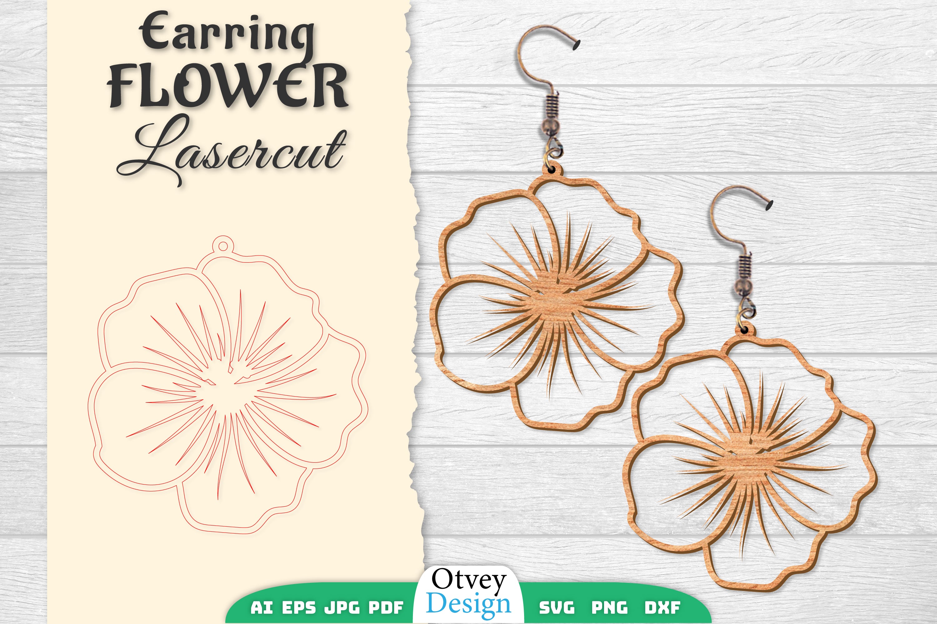 Earring Flower Lasercut SVG Bundle 10 - CraftNest - Digital Crafting and Art