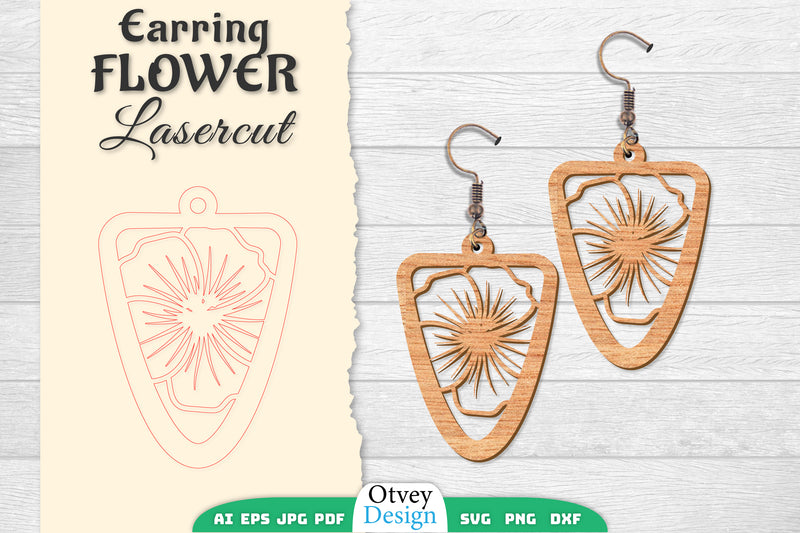 Earring Flower Lasercut SVG Bundle 69 - CraftNest - Digital Crafting and Art