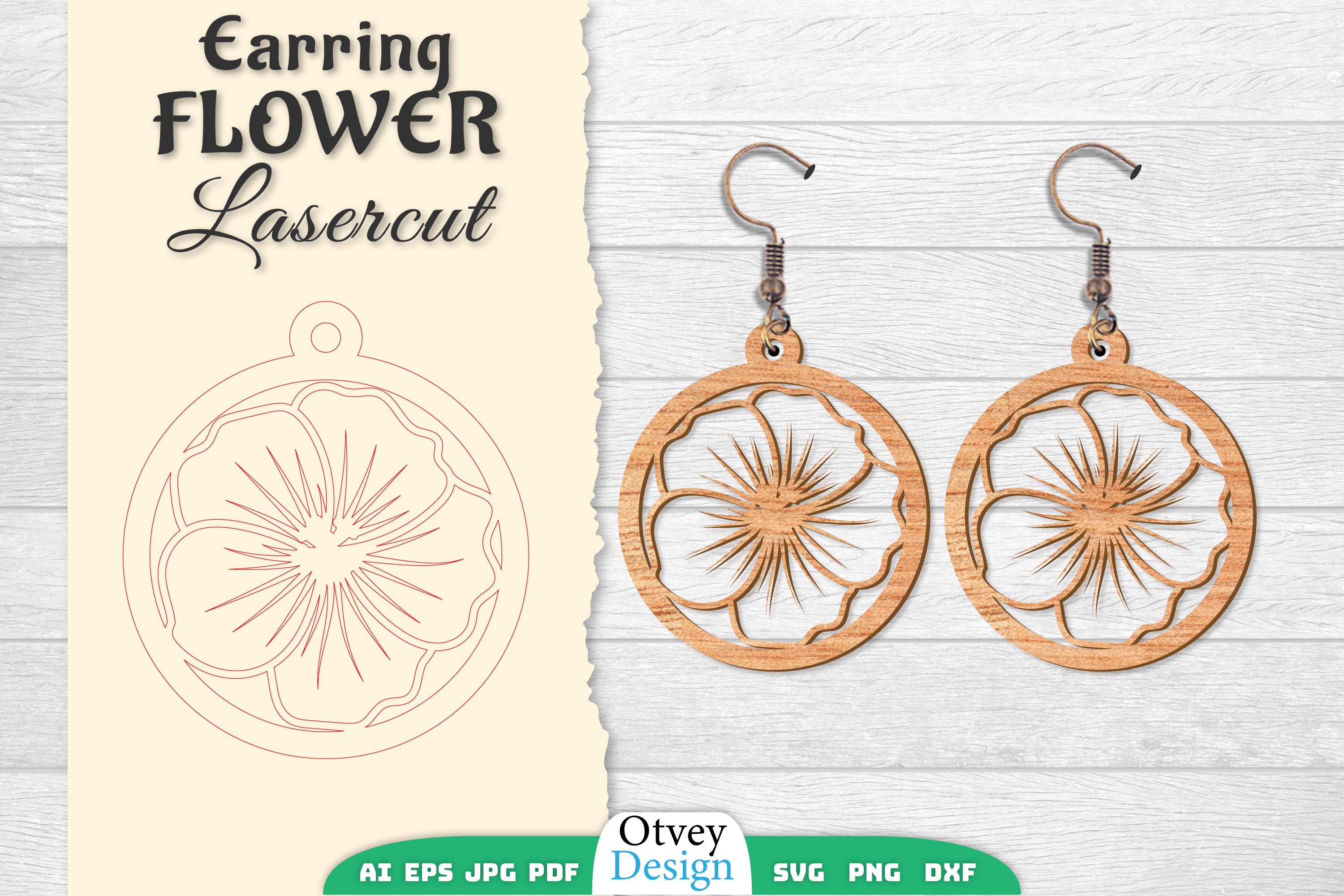 Earring Flower Lasercut SVG Bundle 24 - CraftNest - Digital Crafting and Art