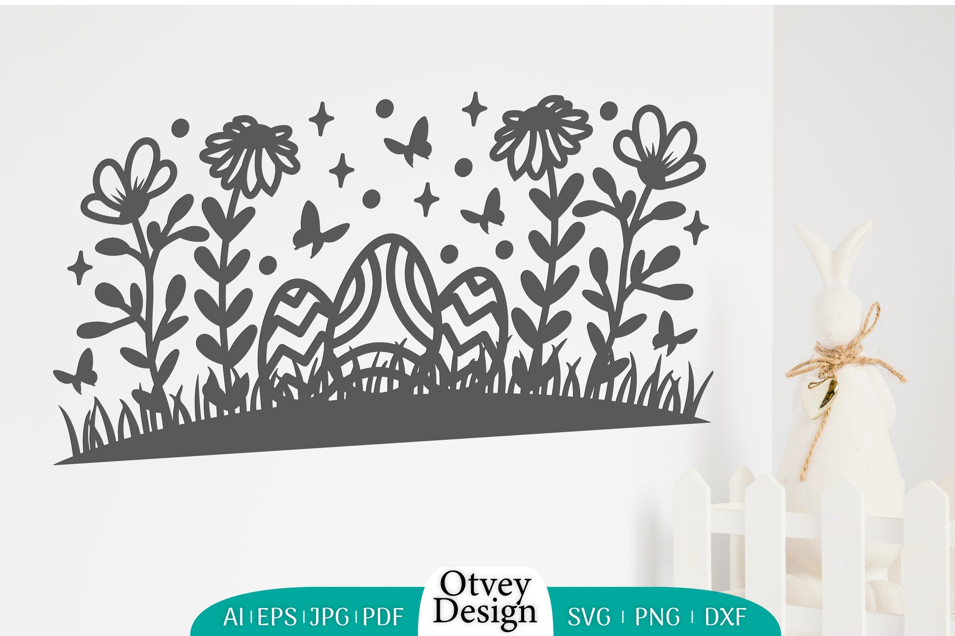 Easter Bunny Garden Scene SVG Bundle 2 - CraftNest - Digital Crafting and Art