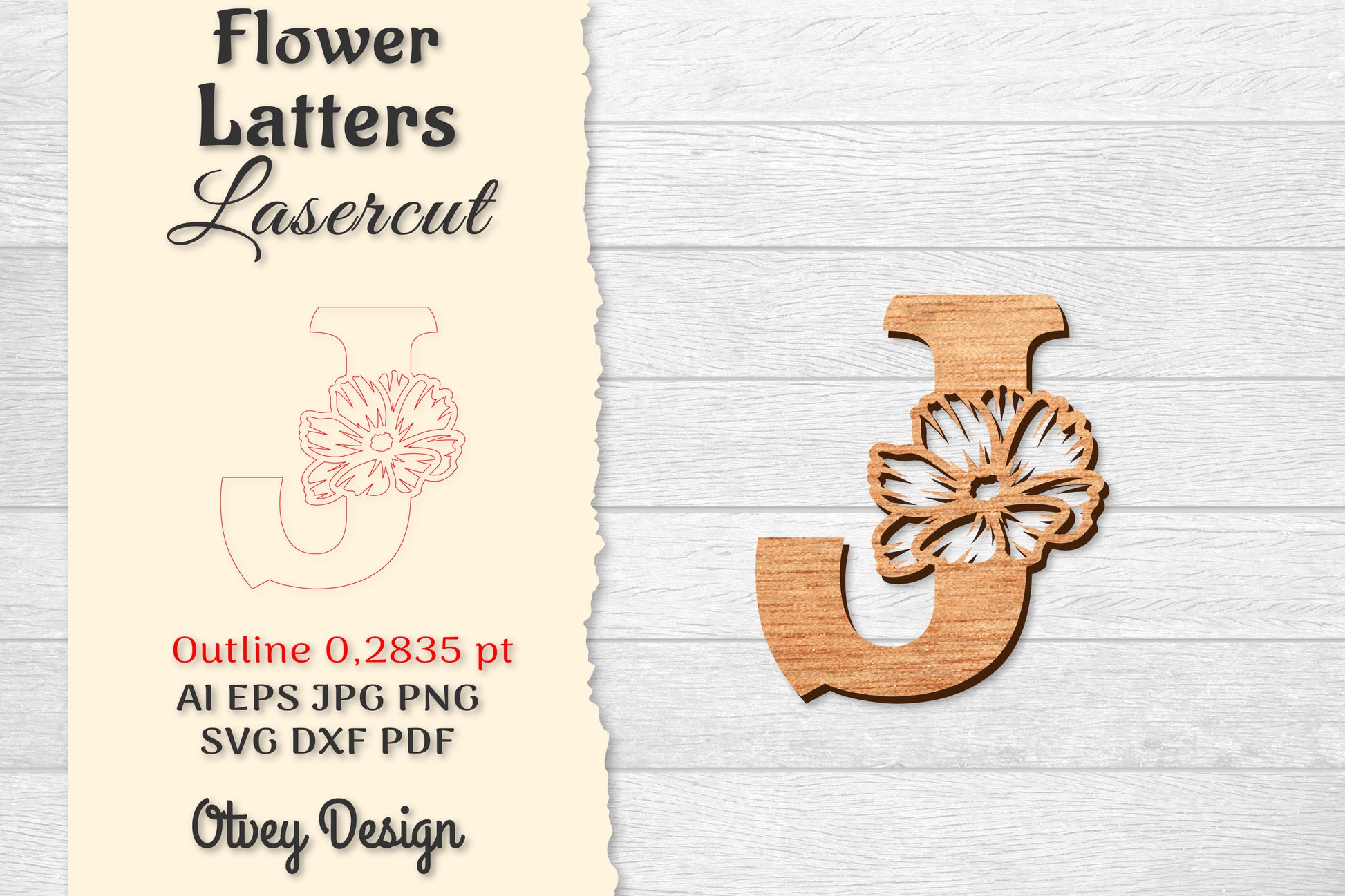 Flower Letters Laser Cut File SVG Bundle 48 - CraftNest - Digital Crafting and Art