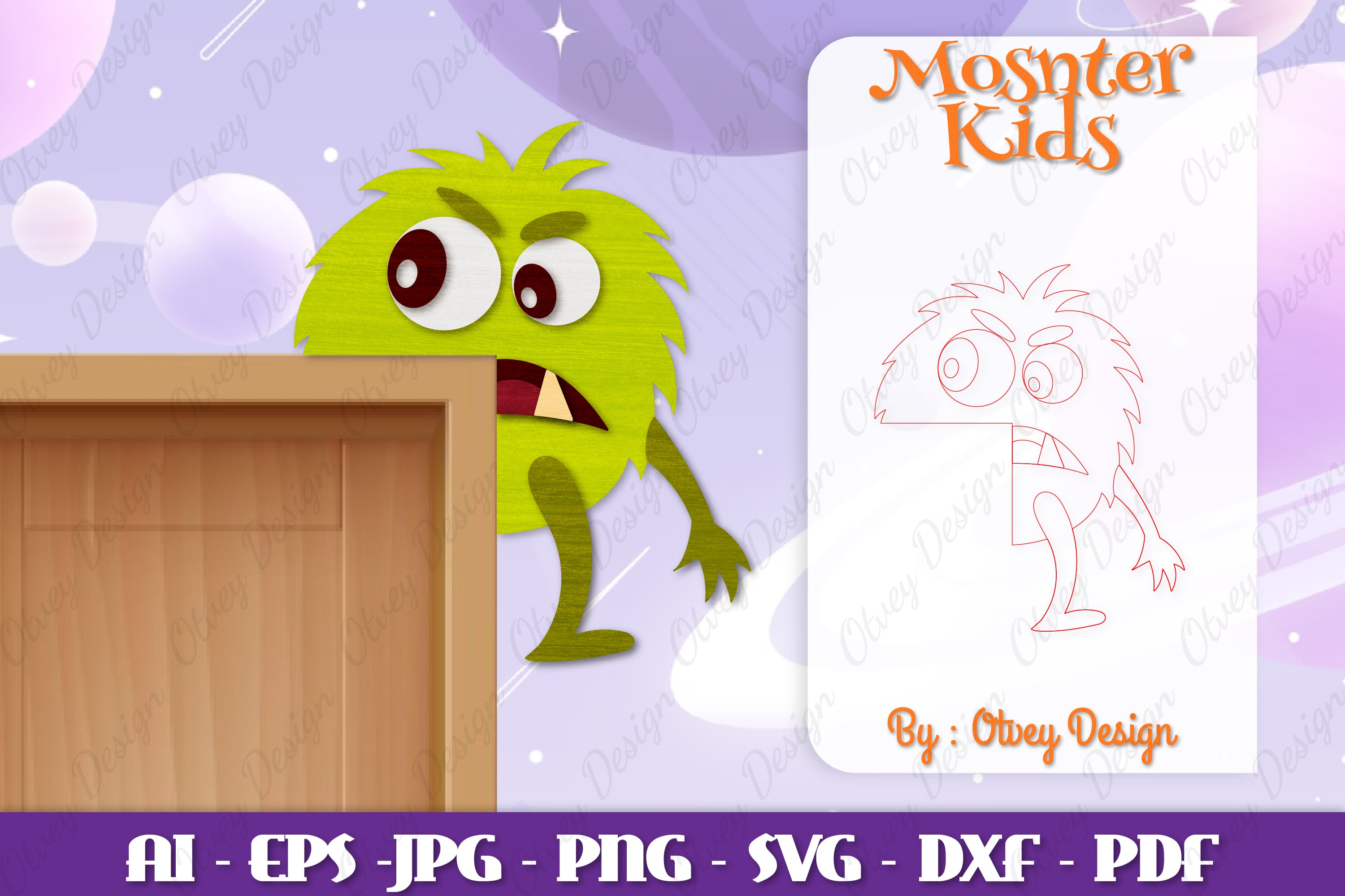 Monster Kids Corner Door Lasercut SVG Bundle 10 - CraftNest - Digital Crafting and Art