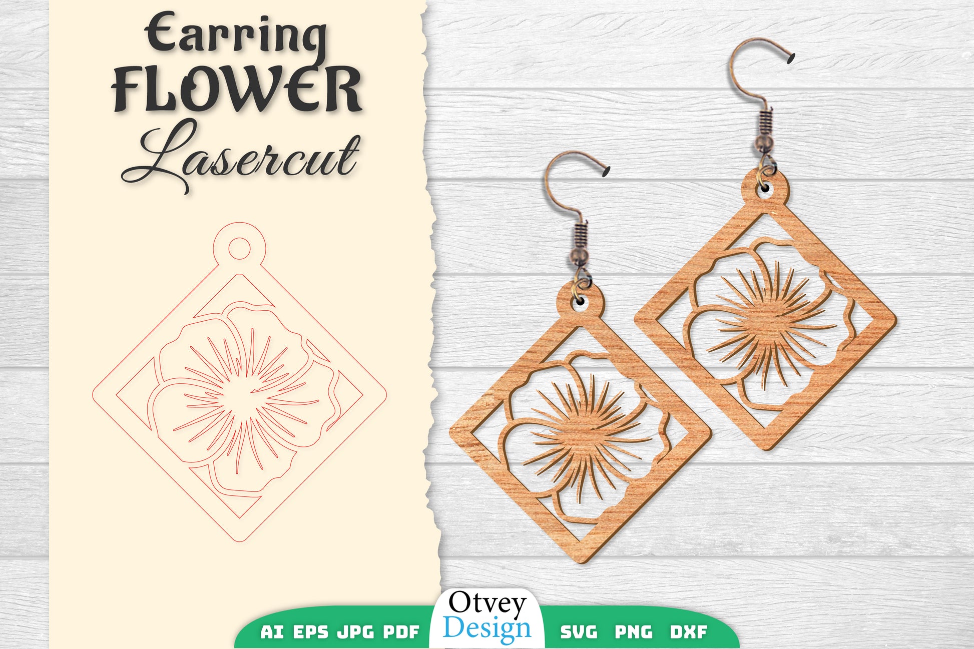 Earring Flower Lasercut SVG Bundle 39 - CraftNest - Digital Crafting and Art