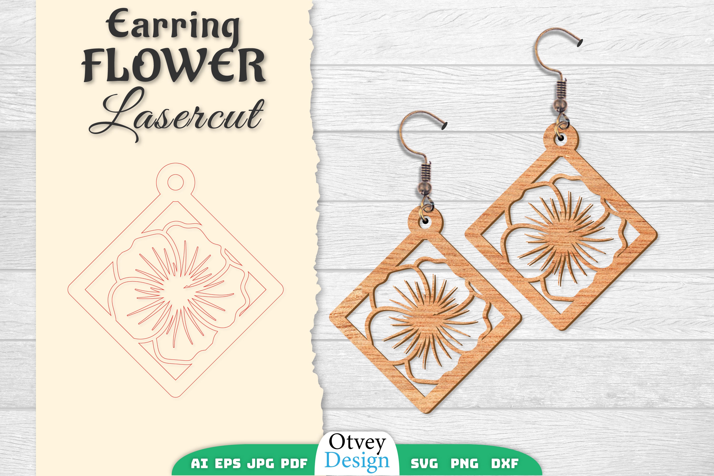Earring Flower Lasercut SVG Bundle 39 - CraftNest - Digital Crafting and Art