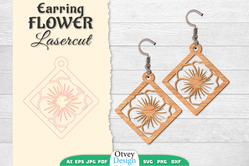 Earring Flower Lasercut SVG Bundle 39 - CraftNest - Digital Crafting and Art
