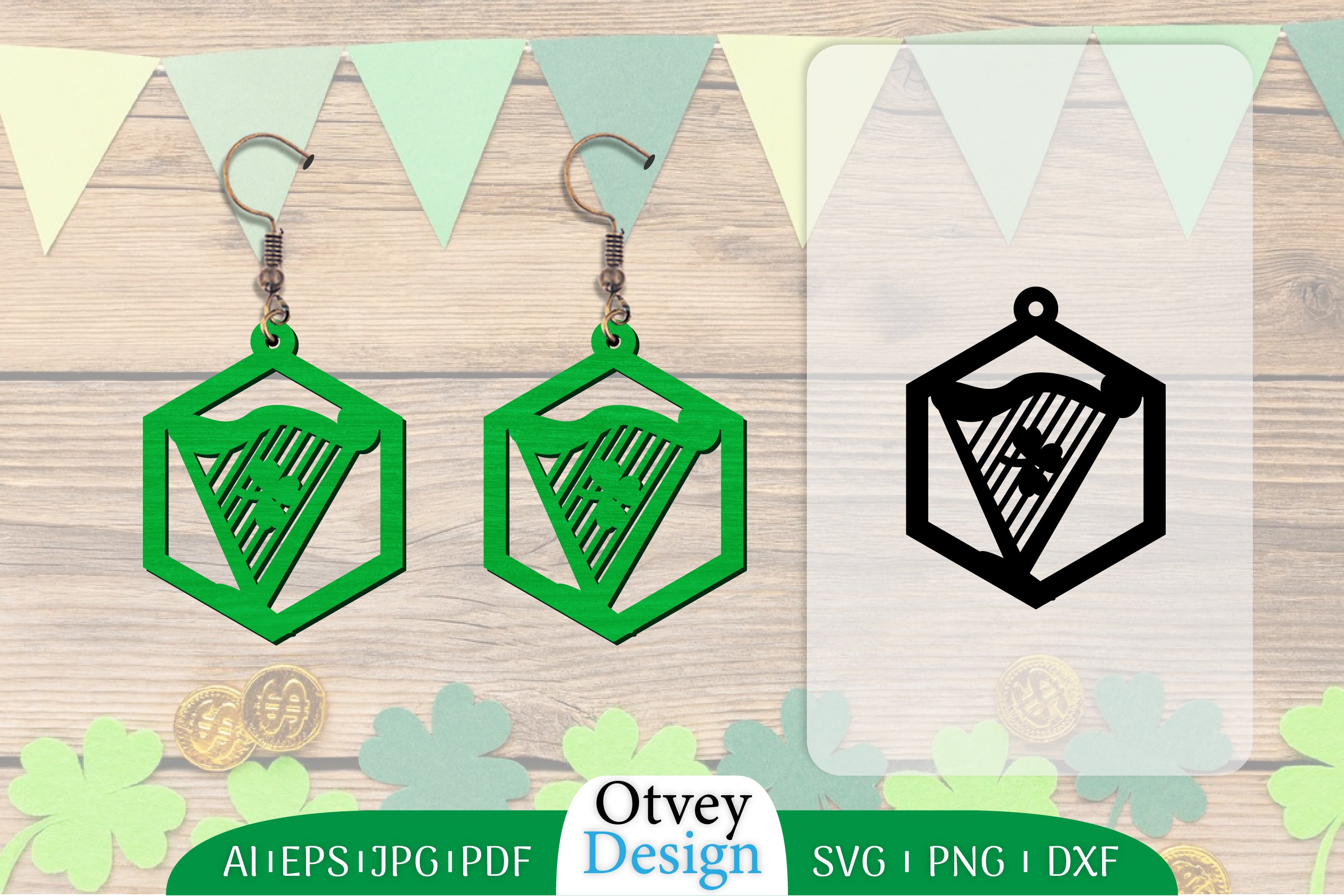 St Patrick's Day Earring Lasercut SVG Bundle 9 - CraftNest - Digital Crafting and Art
