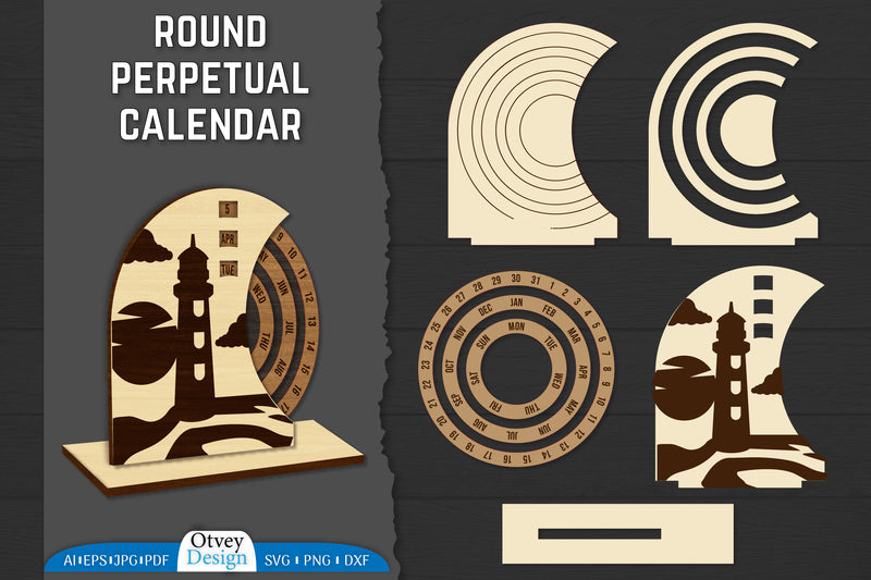Perpetual Calendar Lasercut SVG Bundle 1 - CraftNest - Digital Crafting and Art