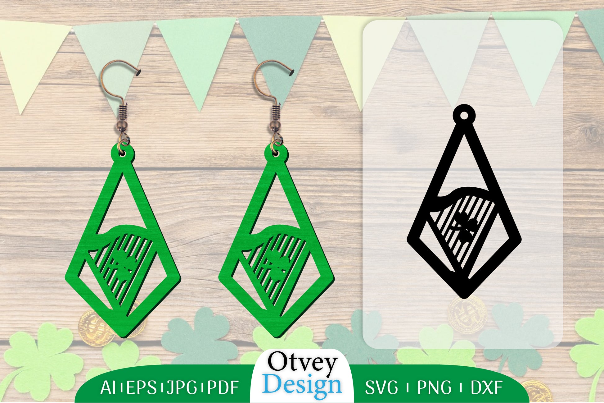 St Patrick's Day Earring Lasercut SVG Bundle 69 - CraftNest - Digital Crafting and Art
