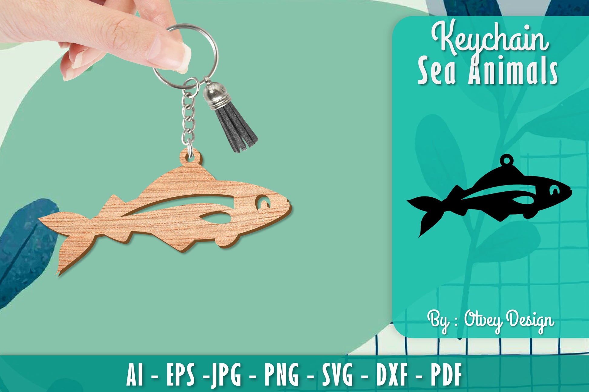 Keychain Sea Animals Lasercut SVG Bundle 2 - CraftNest - Digital Crafting and Art