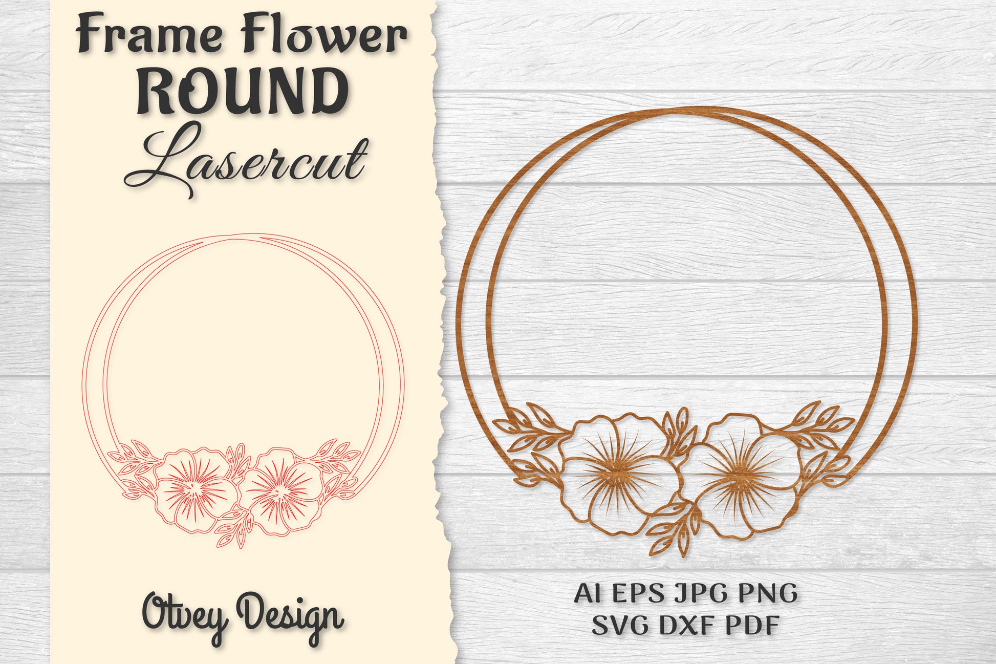 Frame Flower Round Lasercut SVG Bundle 10 - CraftNest - Digital Crafting and Art