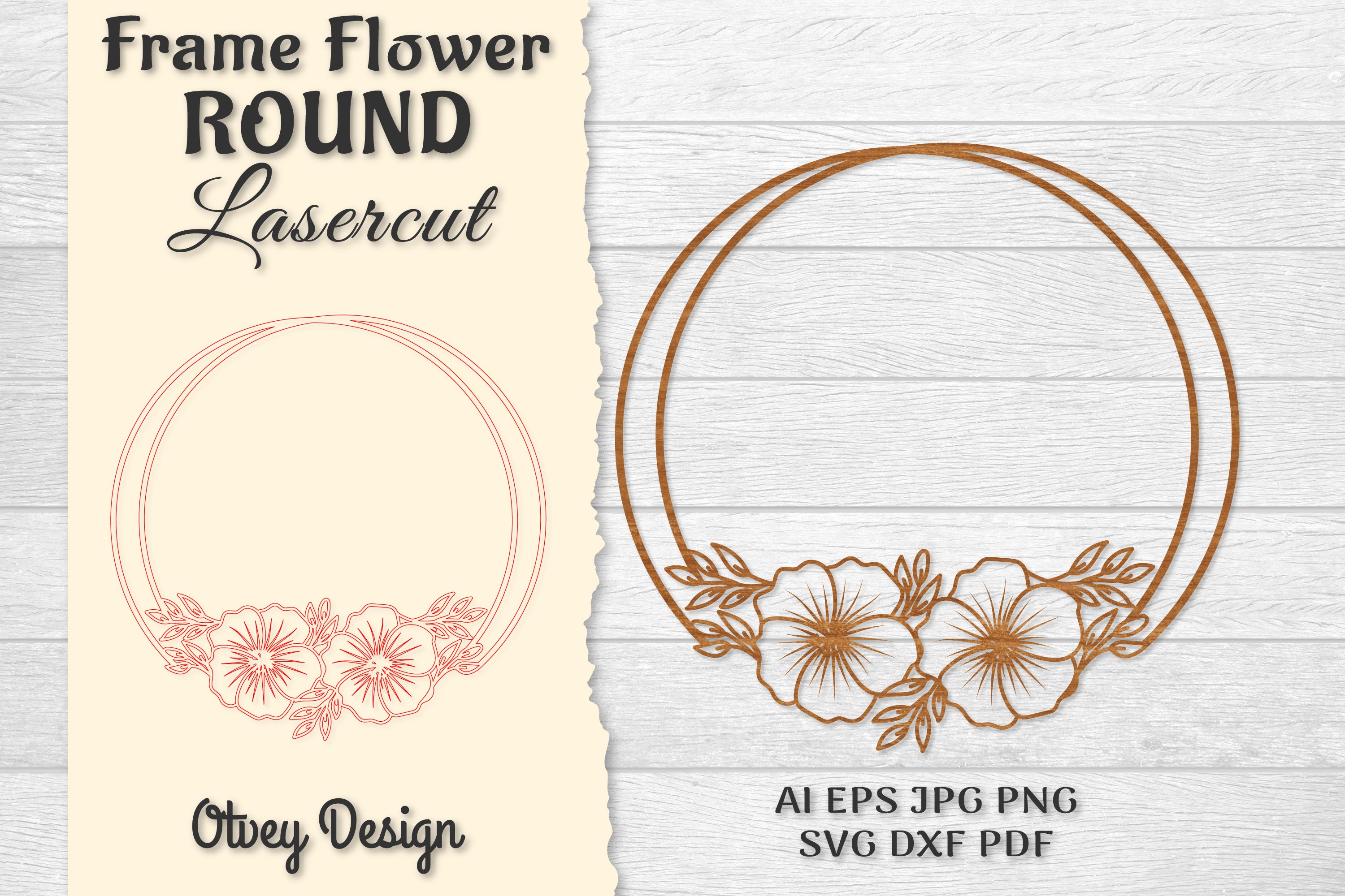 Frame Flower Round Lasercut SVG Bundle 10 - CraftNest - Digital Crafting and Art