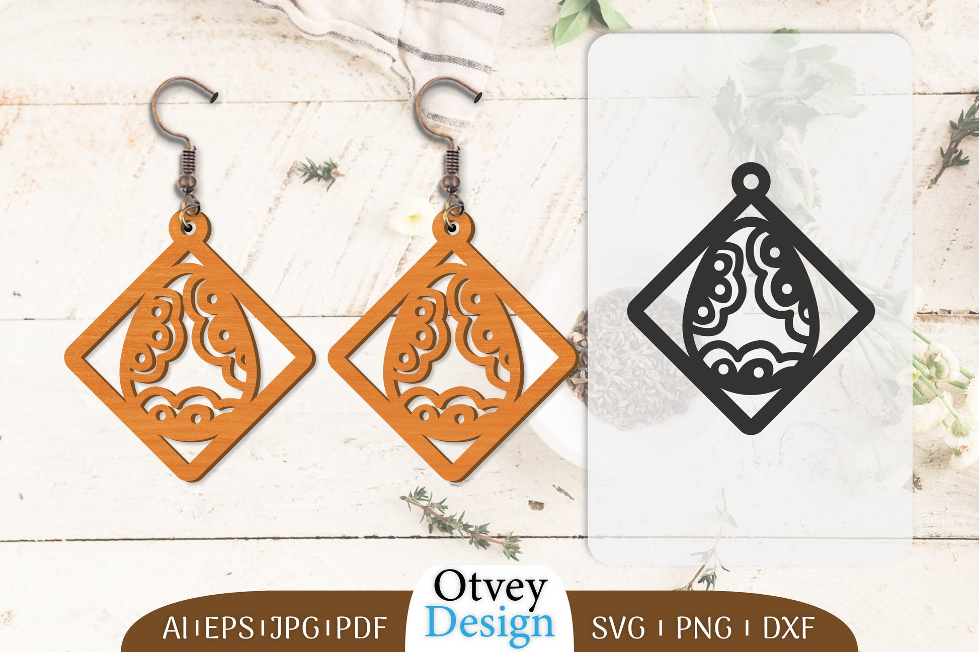 Happy Easter Egg Earring Lasercut SVG Bundle 14 - CraftNest - Digital Crafting and Art