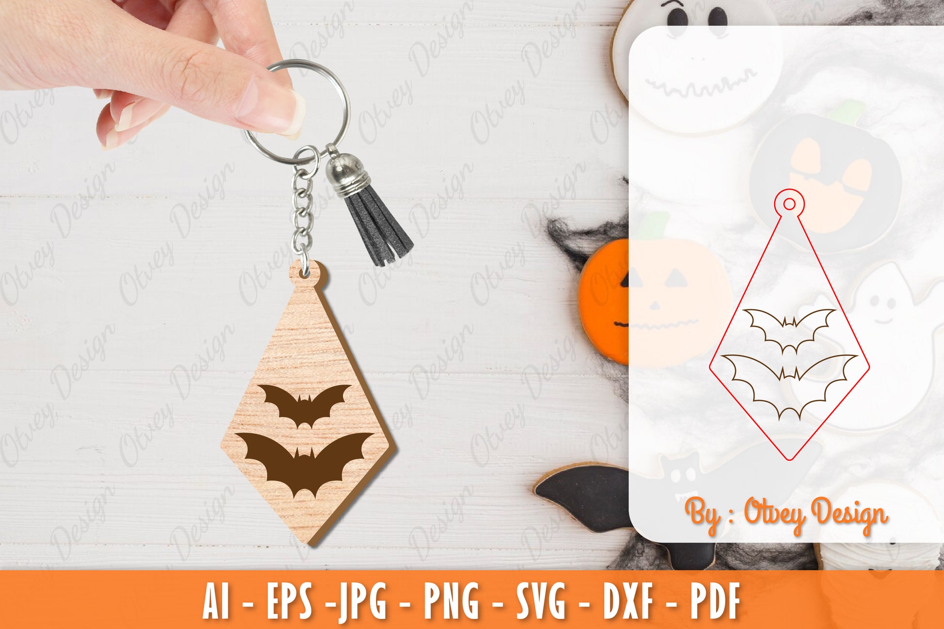 Keychain Halloween Lasercut SVG Bundle 83 - CraftNest - Digital Crafting and Art