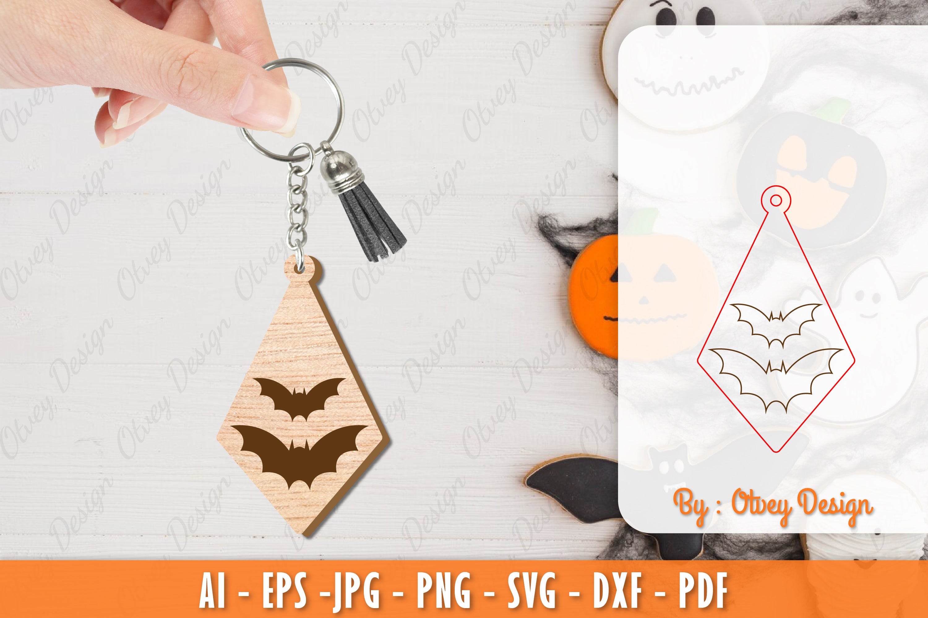 Keychain Halloween Lasercut SVG Bundle 83 - CraftNest - Digital Crafting and Art