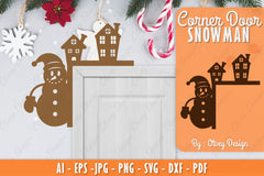 Snowman Door Corner Lasercut SVG Bundle 12 - CraftNest - Digital Crafting and Art