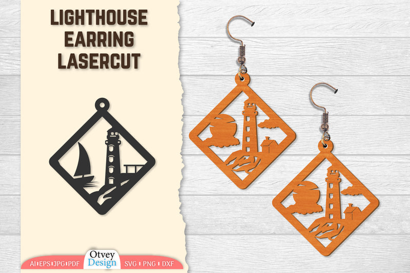 Lighthouse Earring Lasercut SVG Bundle 2 - CraftNest - Digital Crafting and Art