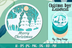 Merry Christmas Deer SVG Bundle 2 - CraftNest - Digital Crafting and Art