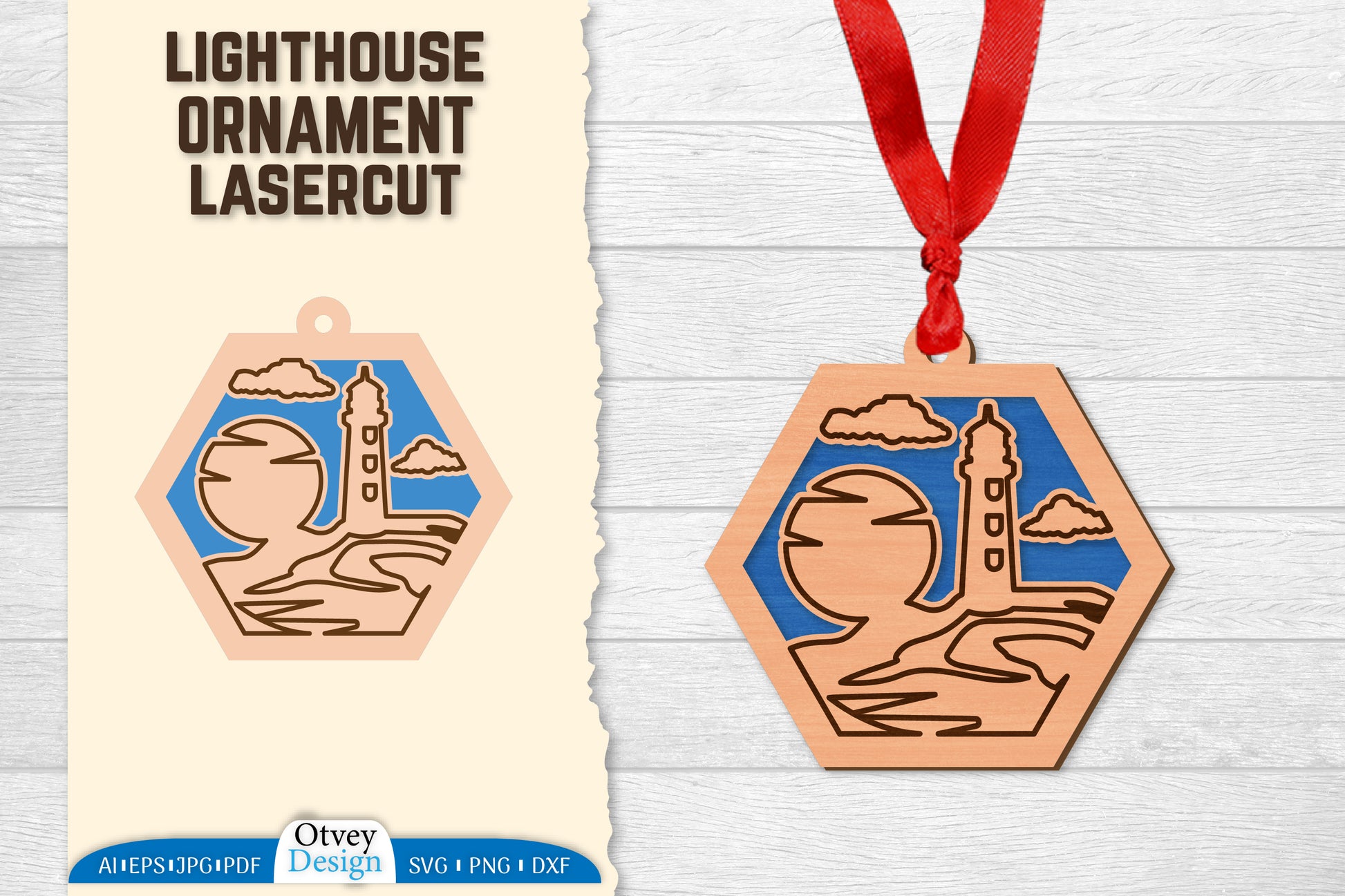 Lighthouse Lasercut Ornament SVG Bundle 39 - CraftNest - Digital Crafting and Art