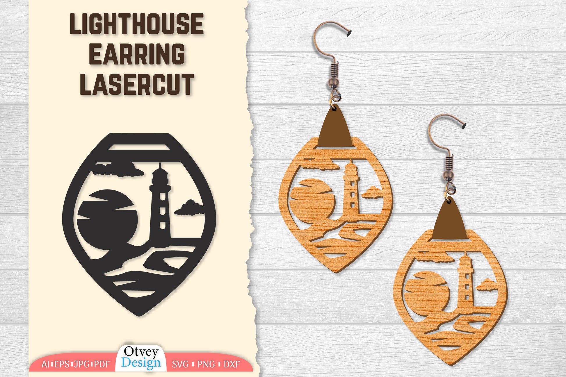 1967 Lighthouse Earring Lasercut SVG Bundle - CraftNest - Digital Crafting and Art