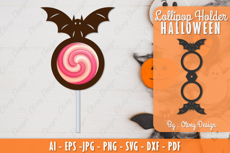 Halloween Lollipop Holder SVG Bundle 2 - CraftNest - Digital Crafting and Art