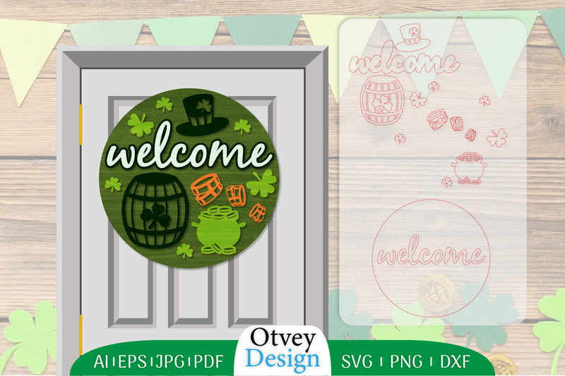 St. Patrick's Day Door Hanger SVG Bundle 1 - CraftNest - Digital Crafting and Art