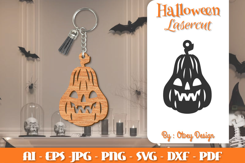 Keychain Halloween Lasercut SVG Bundle 234 - CraftNest - Digital Crafting and Art