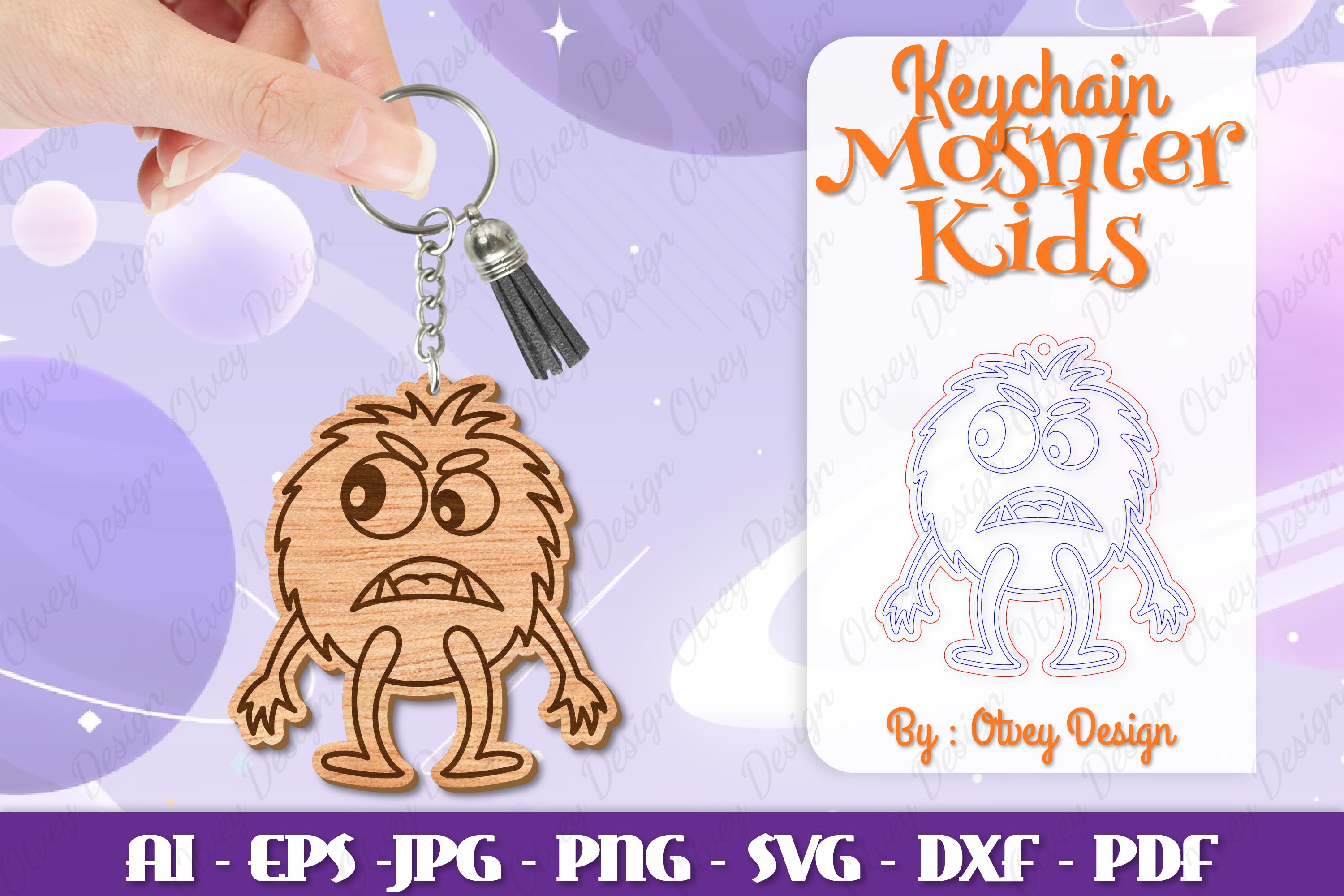 Monster Kids Keychain SVG Bundle 9 - CraftNest - Digital Crafting and Art