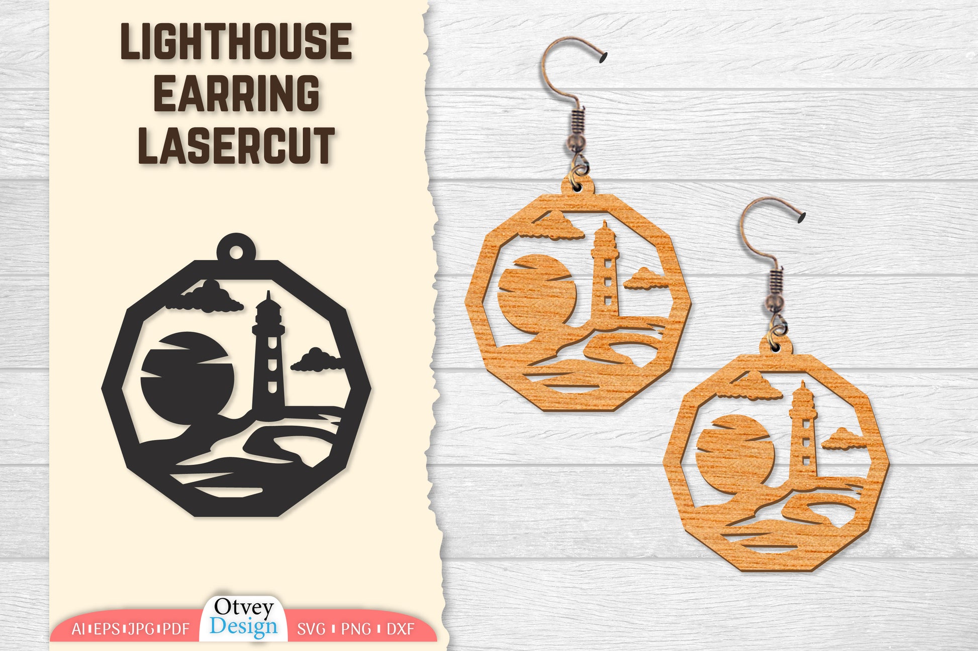 Lighthouse Earring Lasercut SVG Bundle 73 - CraftNest - Digital Crafting and Art