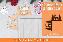 Christmas Deer Door Corner Lasercut SVG Bundle 12 - CraftNest - Digital Crafting and Art