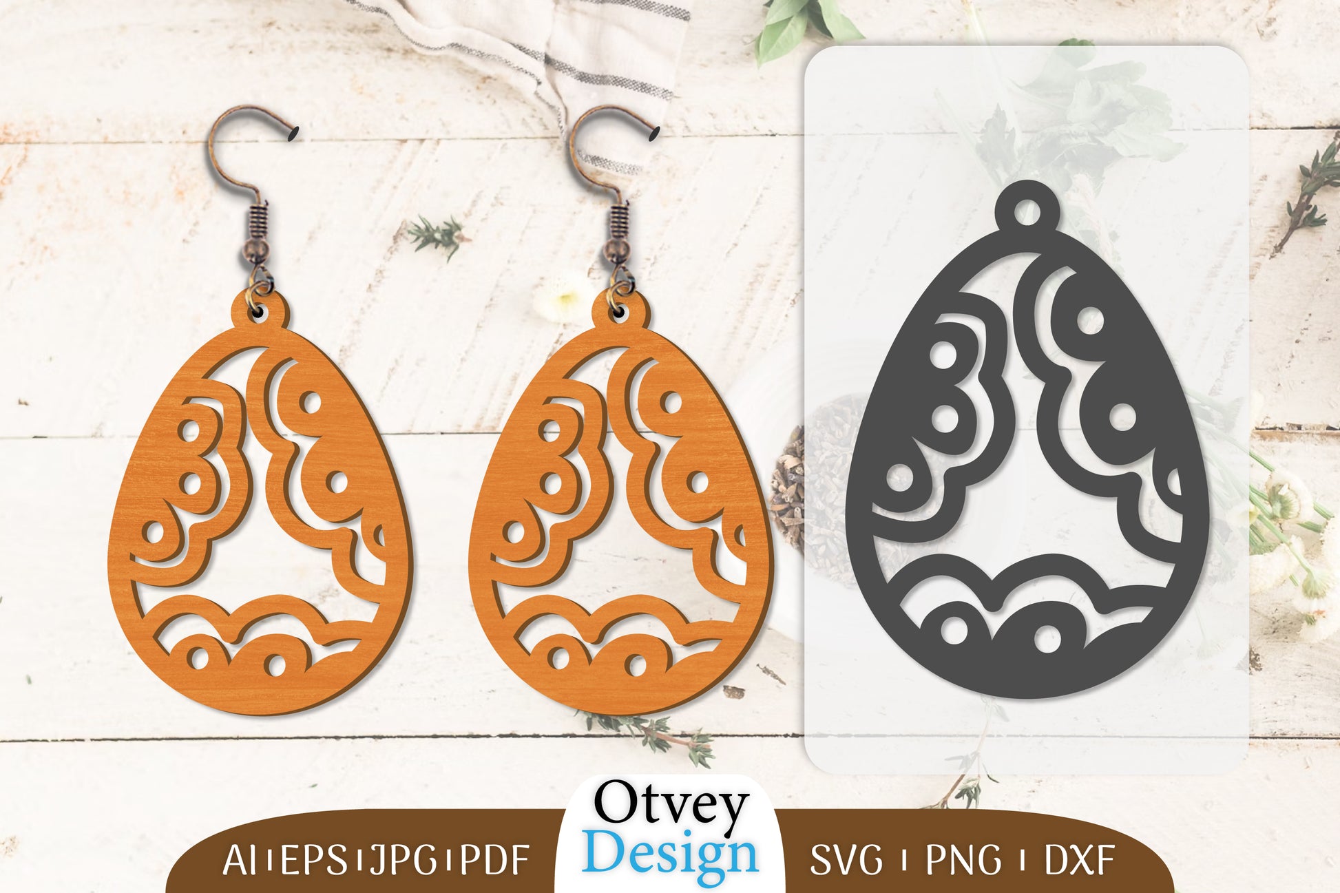 Happy Easter Egg Earring Lasercut SVG Bundle 2 - CraftNest - Digital Crafting and Art