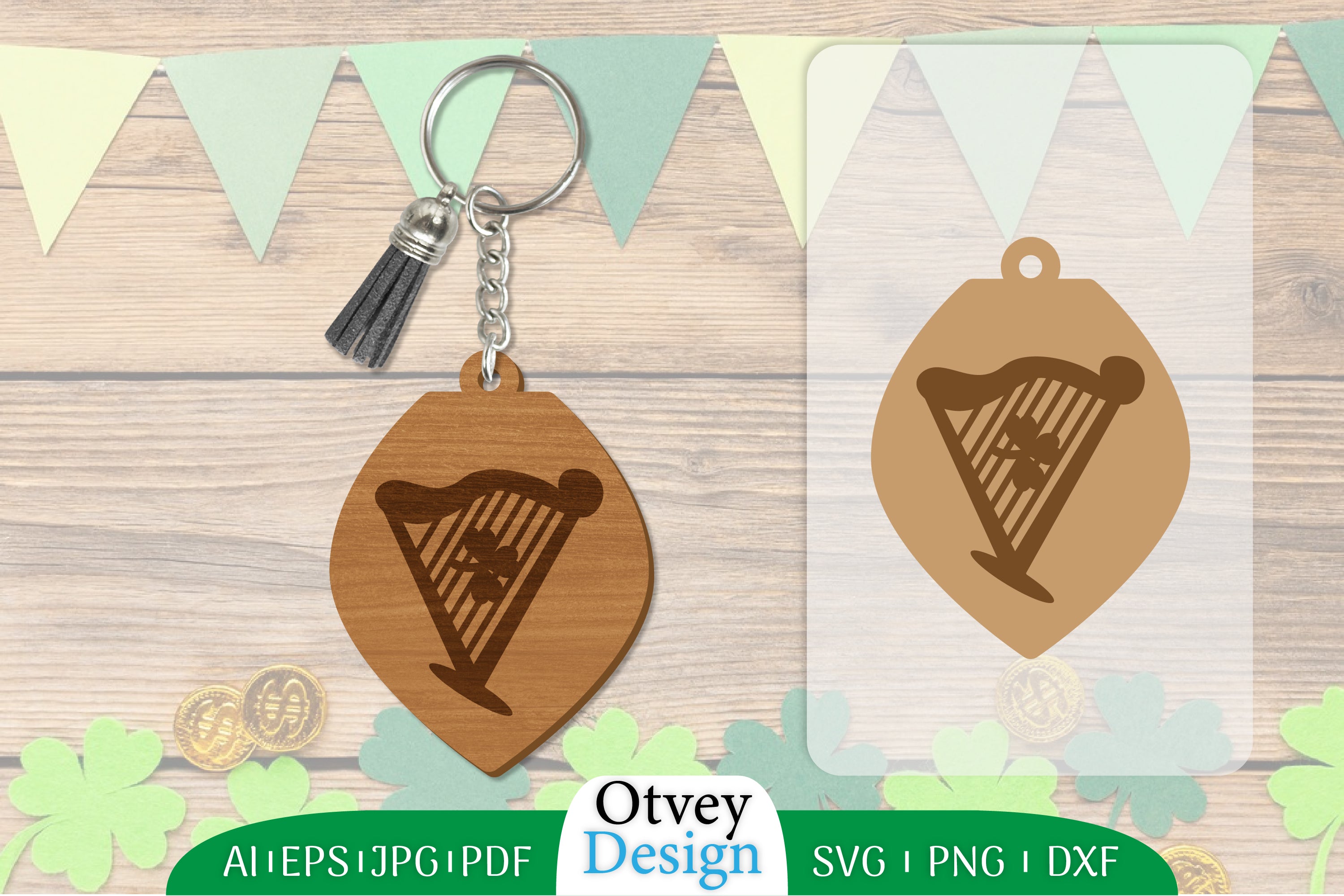 St Patrick's Day Keychain SVG Bundle 59 - CraftNest - Digital Crafting and Art
