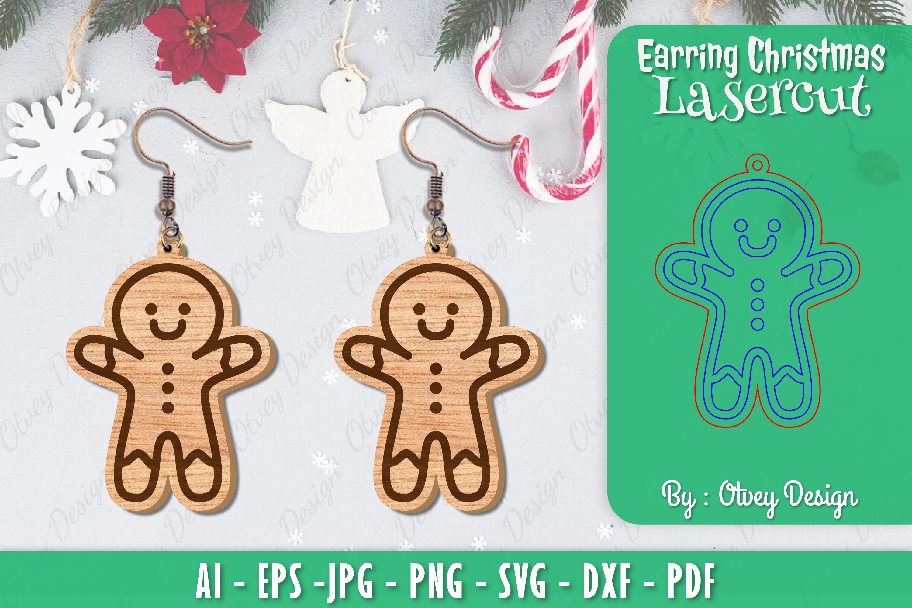 Christmas Earrings SVG Bundle