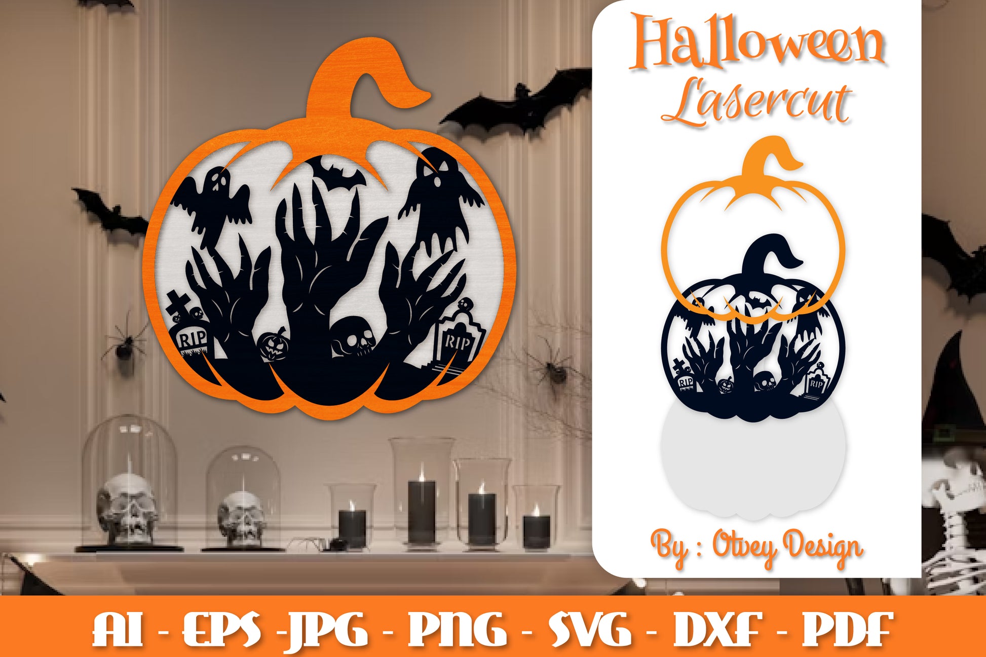 Halloween Pumpkins Lasercut SVG Bundle 10 - CraftNest - Digital Crafting and Art