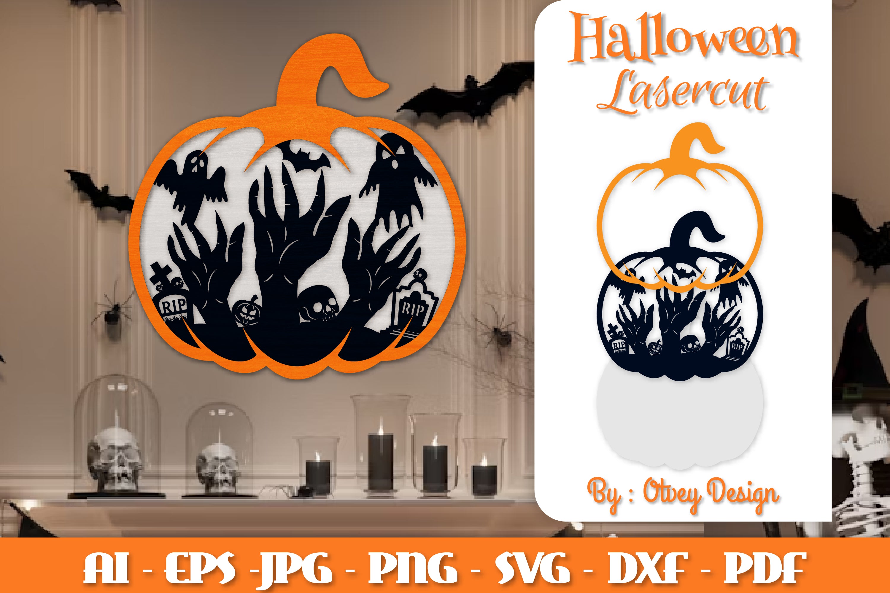 Halloween Pumpkins Lasercut SVG Bundle 10 - CraftNest - Digital Crafting and Art
