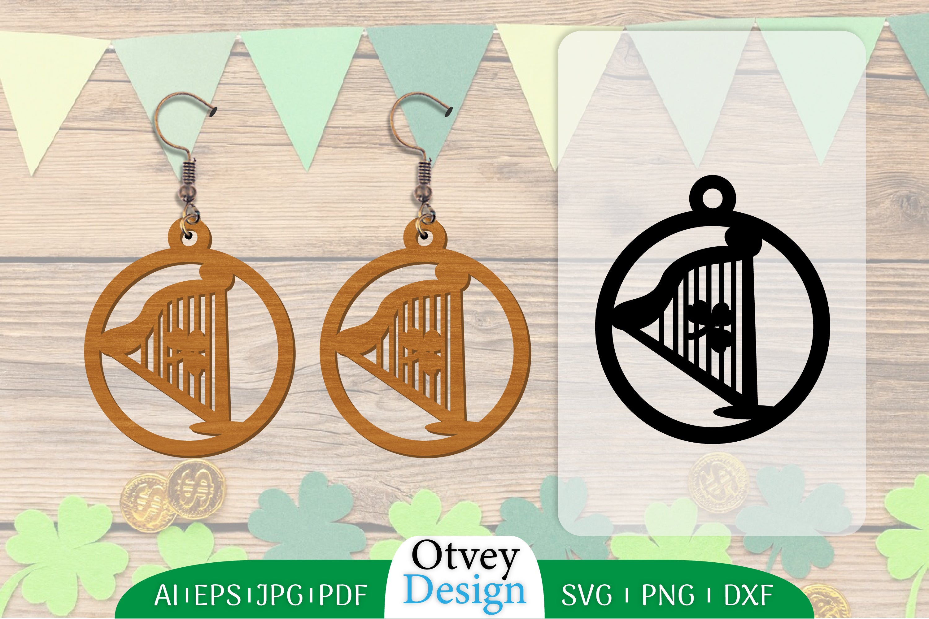 St Patrick's Day Earring Lasercut SVG Bundle 19 - CraftNest - Digital Crafting and Art