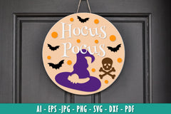 Halloween Round Wall Hanger Decoration SVG Bundle 2 - CraftNest - Digital Crafting and Art
