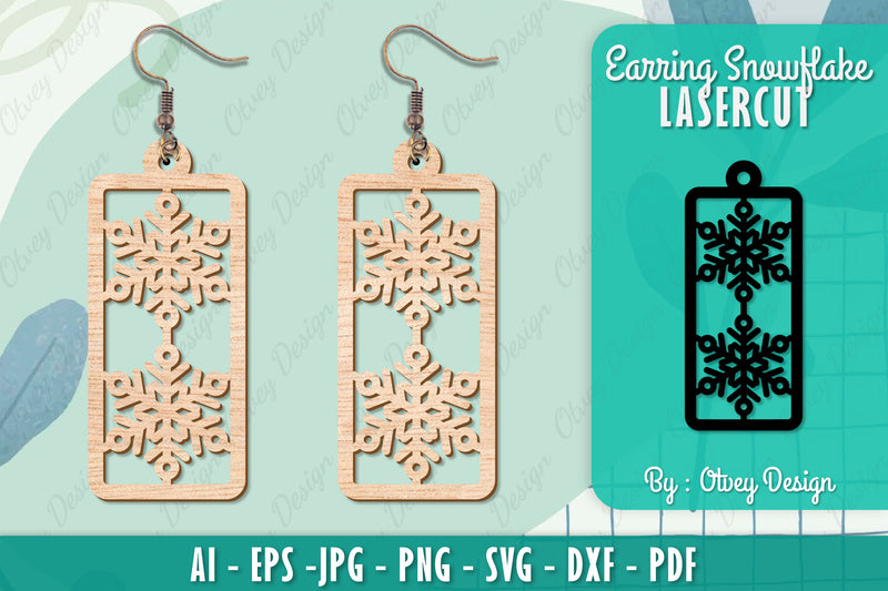 Snowflake Earring Lasercut SVG Bundle 18 - CraftNest - Digital Crafting and Art