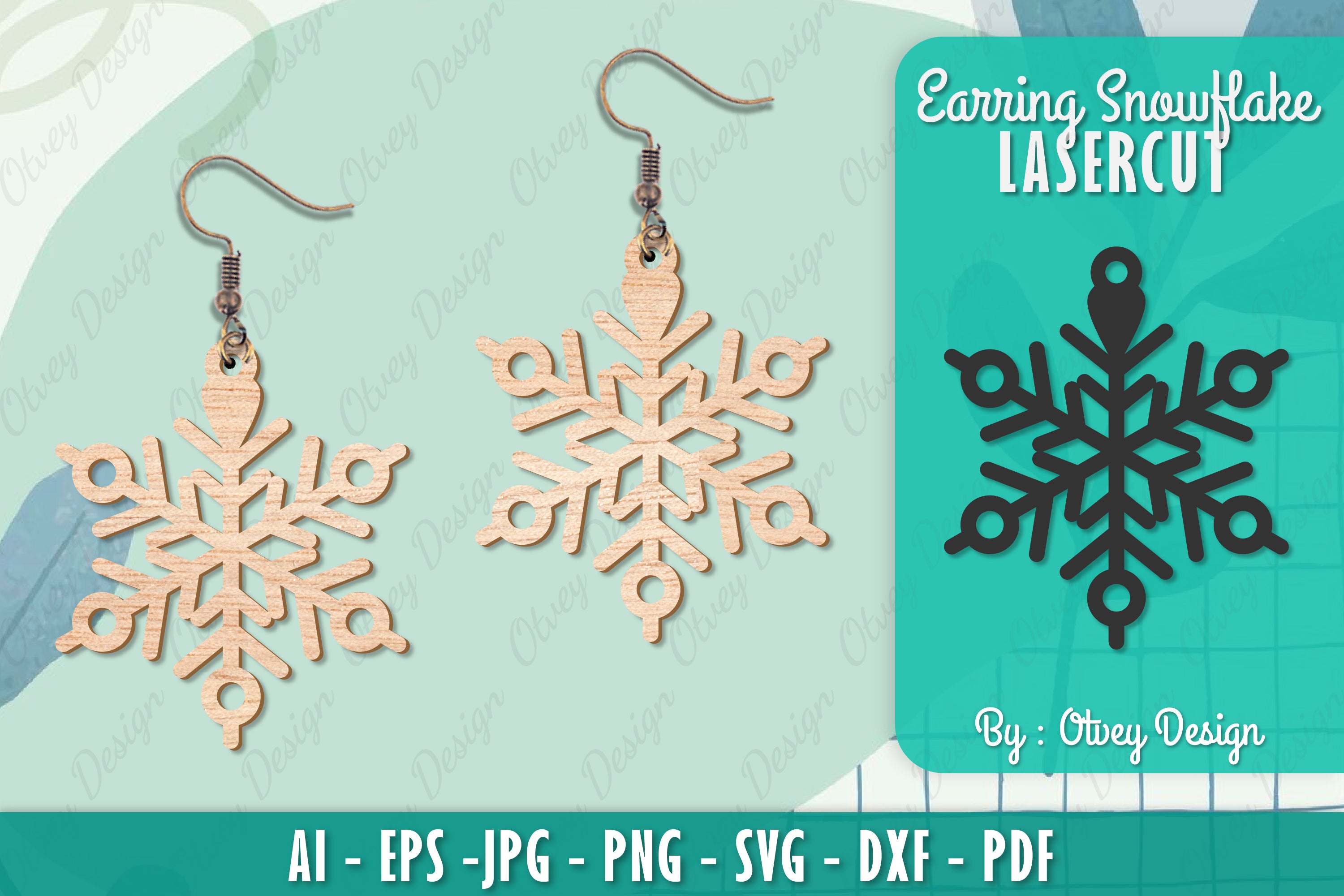 Snowflake Earring Lasercut SVG Bundle 2 - CraftNest - Digital Crafting and Art