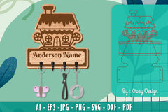 Christmas Family Keychain Home Key Holder SVG Bundle 2 - CraftNest - Digital Crafting and Art