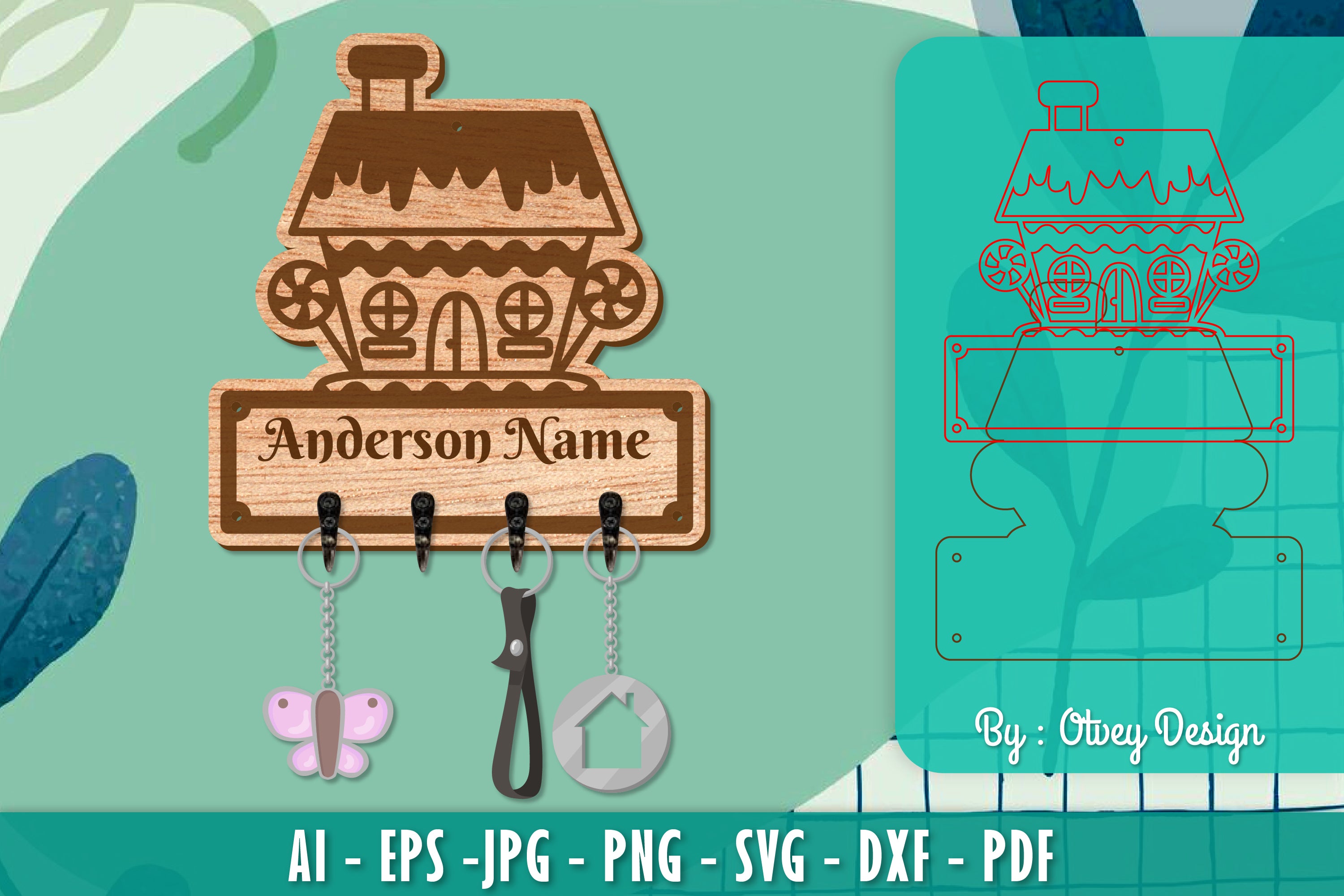 Christmas Family Keychain Home Key Holder SVG Bundle 2 - CraftNest - Digital Crafting and Art