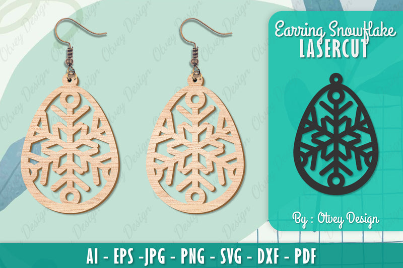 Snowflake Earring Lasercut SVG Bundle 50 - CraftNest - Digital Crafting and Art