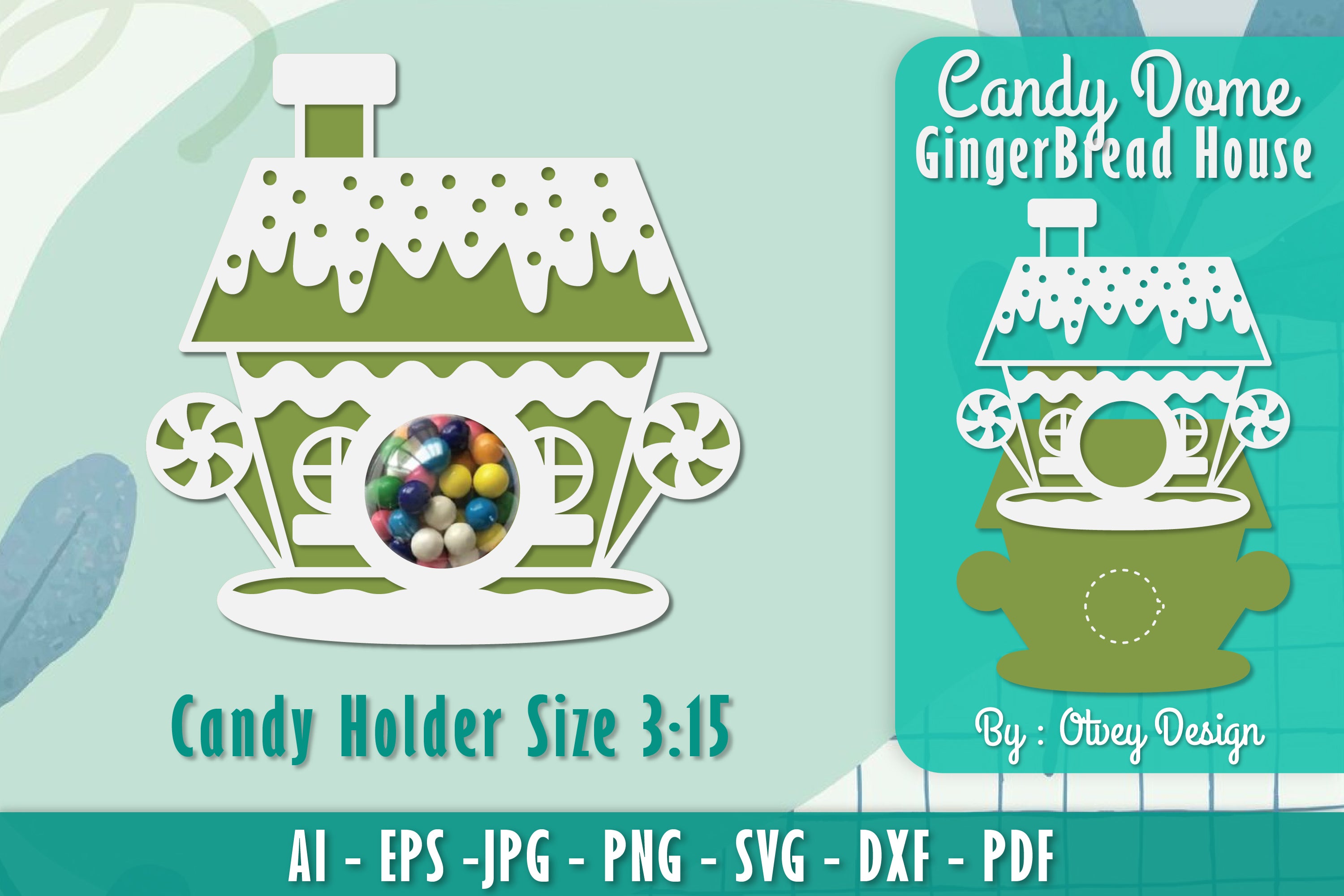 Gingerbread House Candy Holder SVG Bundle 2 - CraftNest - Digital Crafting and Art