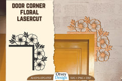 Door Corner Floral Lasercut SVG Bundle 8 - CraftNest - Digital Crafting and Art
