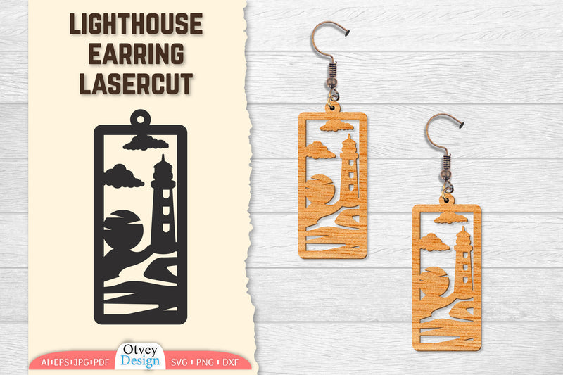 Lighthouse Earring Lasercut SVG Bundle 38 - CraftNest - Digital Crafting and Art
