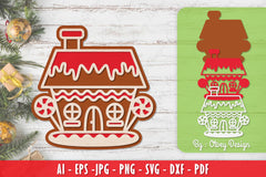 Gingerbread House Laser Cut SVG Bundle - Merry Christmas - CraftNest - Digital Crafting and Art