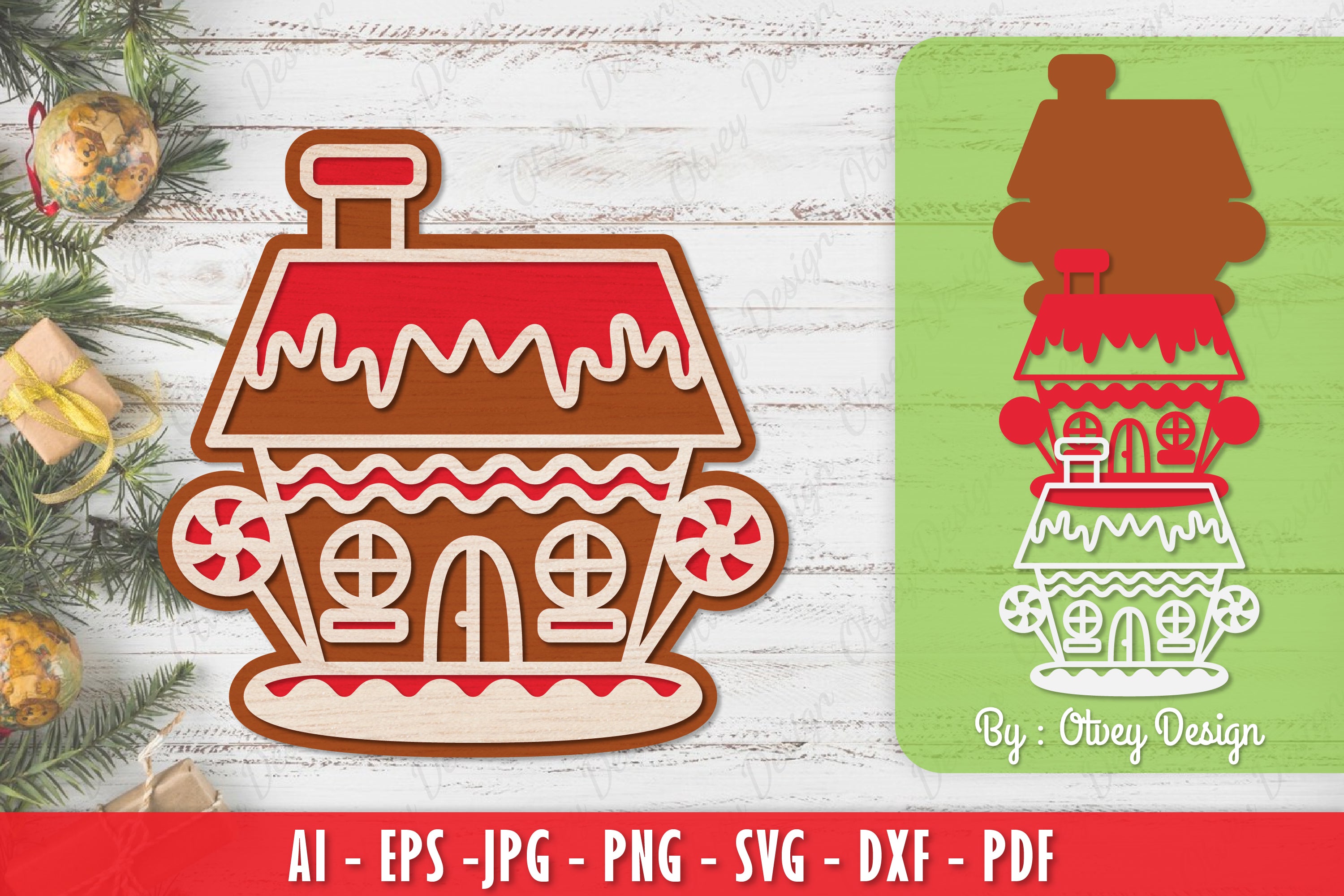 Gingerbread House Laser Cut SVG Bundle - Merry Christmas - CraftNest - Digital Crafting and Art